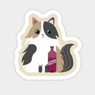 Wine Cat Sticker